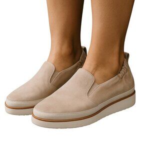 Softwaves Terracare Elyse Slip-On Shoe Loafer Cream Leather Womens 38.5/US 7.5-8